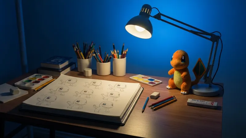 Dessiner Salamèche facilement : tutoriel 6 étapes